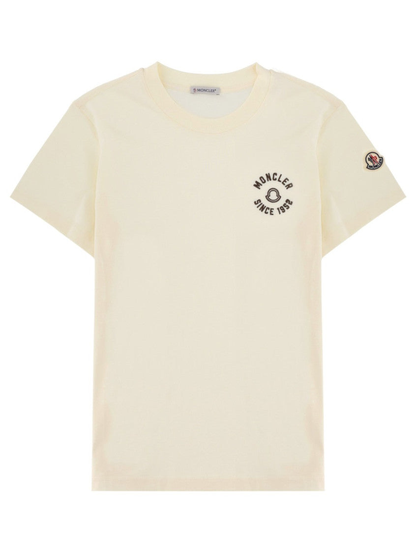 White Logo Crew Neck T-Shirt 1