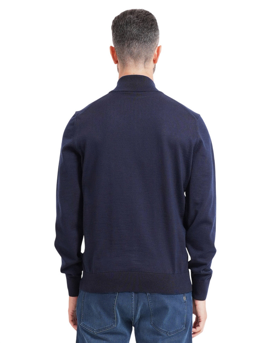 Blue Logo Zip Up Cardigan 3