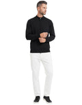 Black Logo Zip Up Sweater 1