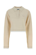 Beige Logo Shirt Collar Polo 1