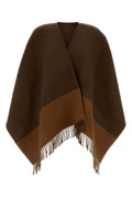 Brown Color Block V Neck Sweater 1