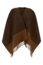 Brown Color Block V Neck Sweater 1