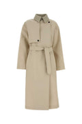 Beige Shirt Collar Trench Coat 1