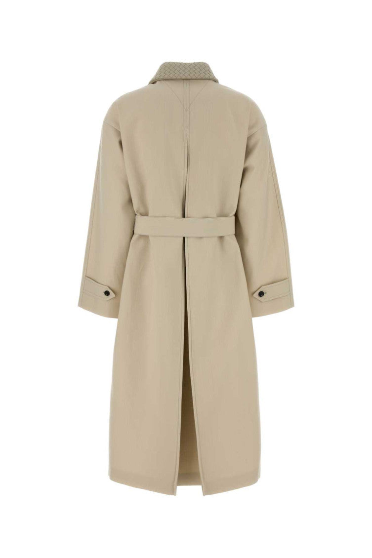 Beige Shirt Collar Trench Coat 2
