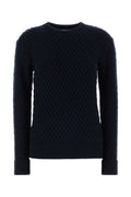 Blue Knitted Crew Neck Sweater 1