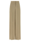 Beige Tailored Pleated Pants 1