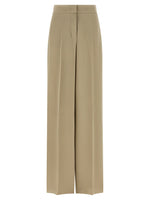 Beige Tailored Pleated Pants 1