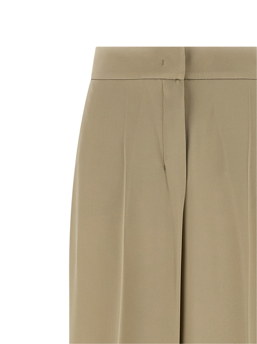 Beige Tailored Pleated Pants 3