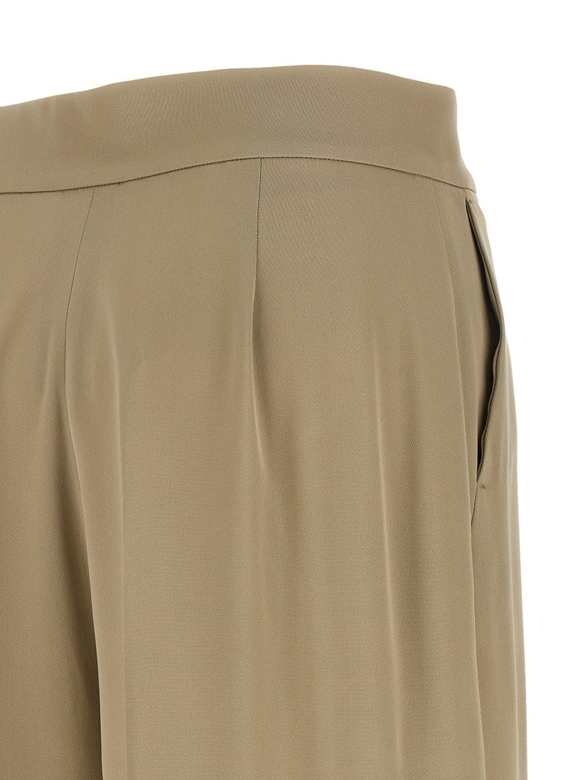 Beige Tailored Pleated Pants 4