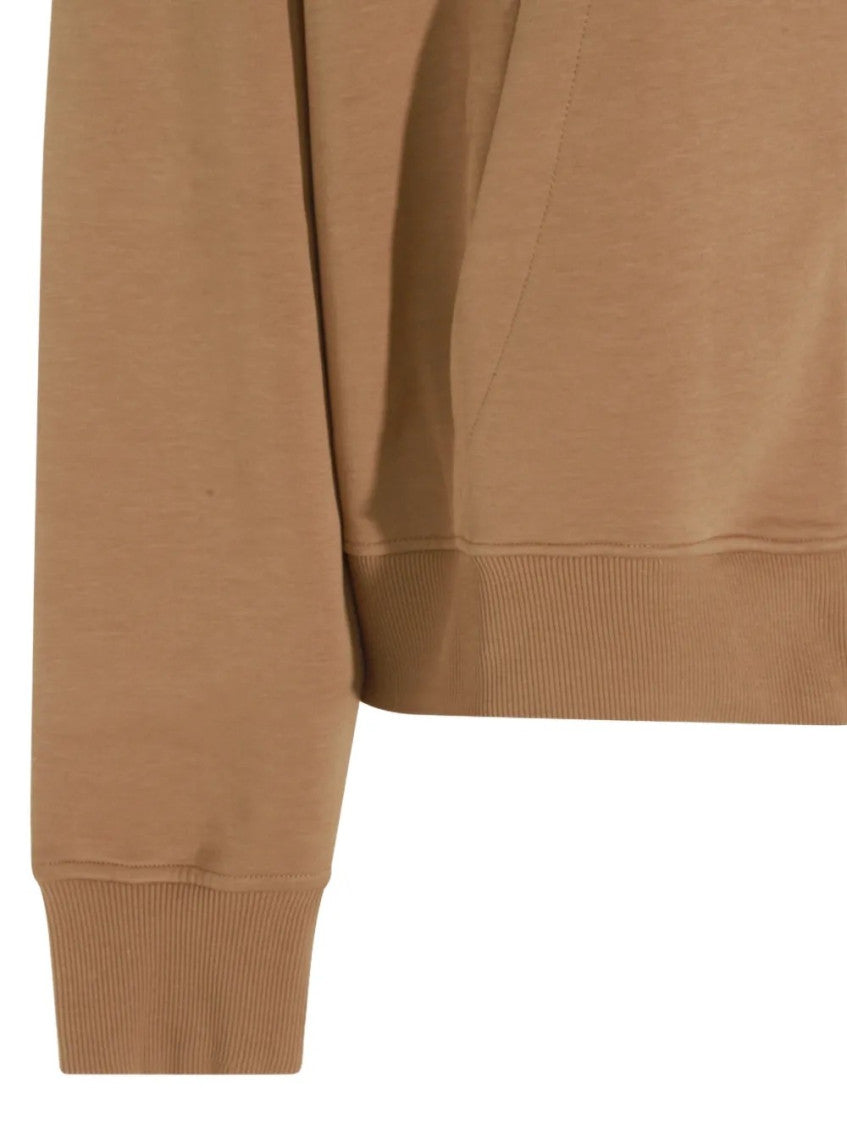 Brown Solid Hood Sweater 3