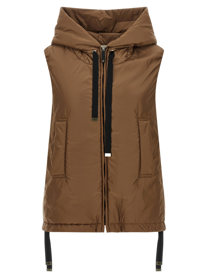 Brown Solid Hood Jacket 1