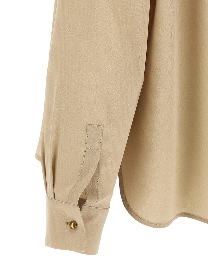 Beige Solid Mock Collar Top 4
