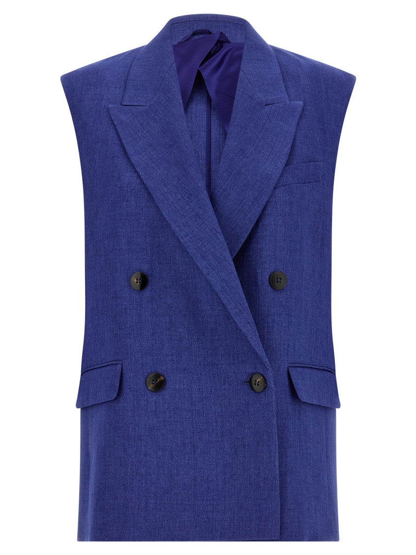 Blue Peaked Lapel Jacket 1