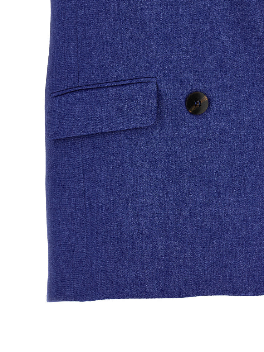 Blue Peaked Lapel Jacket 4