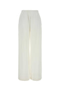 White Relaxed Elasticated Pants 1