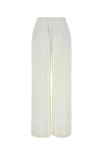 White Relaxed Elasticated Pants 1