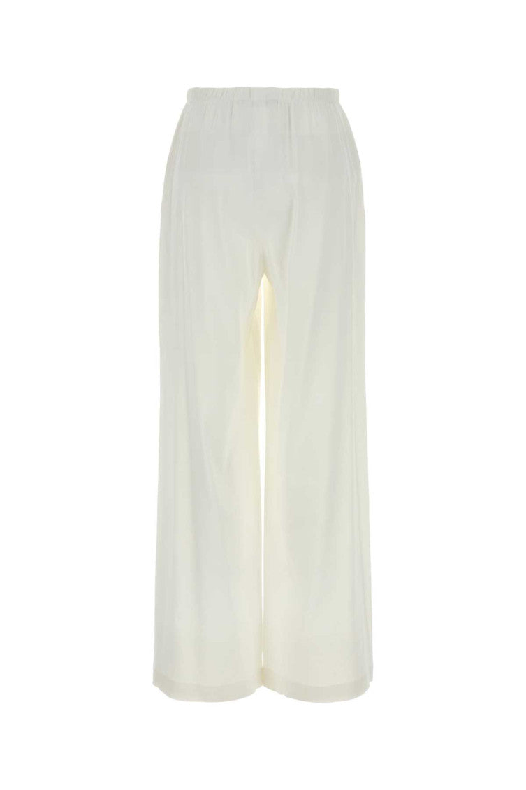 White Relaxed Elasticated Pants 2