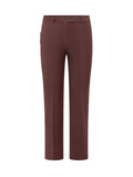 Dark Brown Straight Flat Front Pants 1