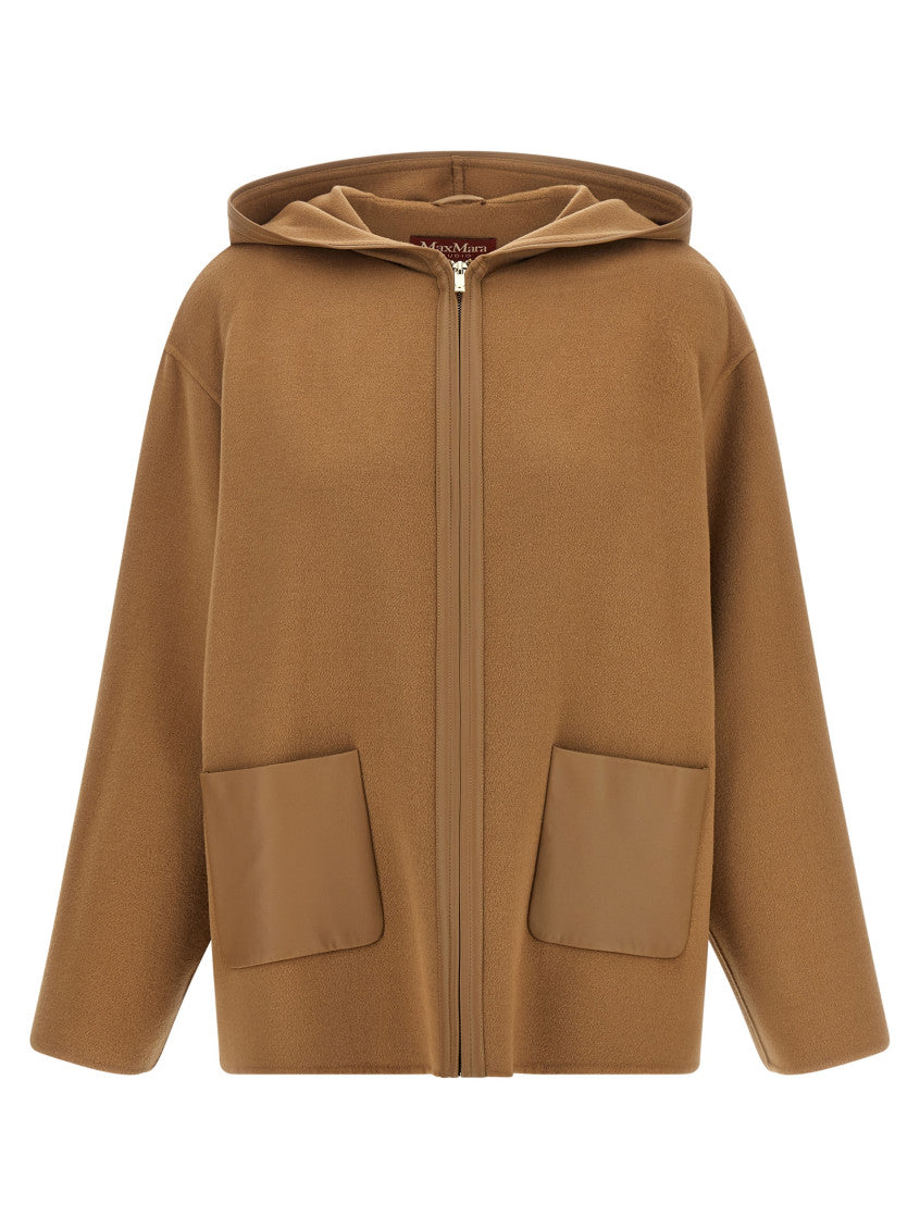 Brown Hood Trench Coat 1