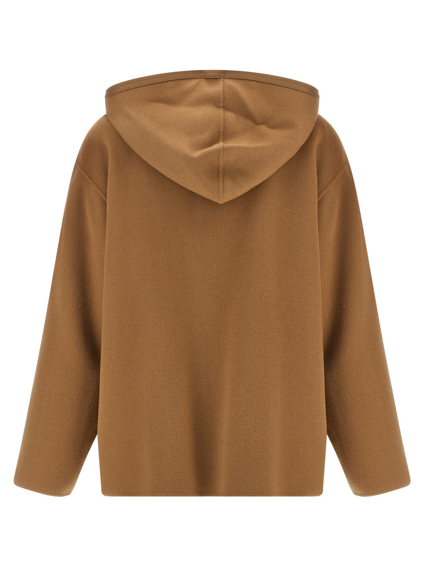 Brown Hood Trench Coat 2