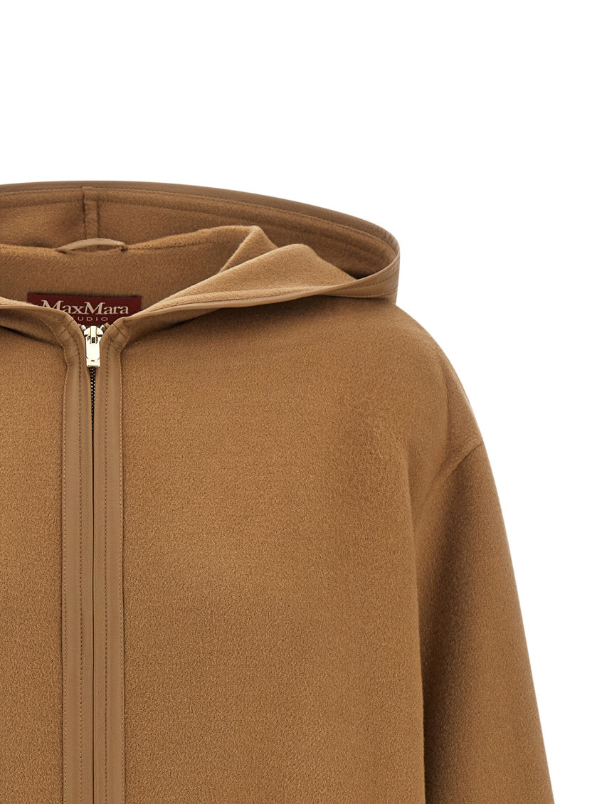 Brown Hood Trench Coat 3