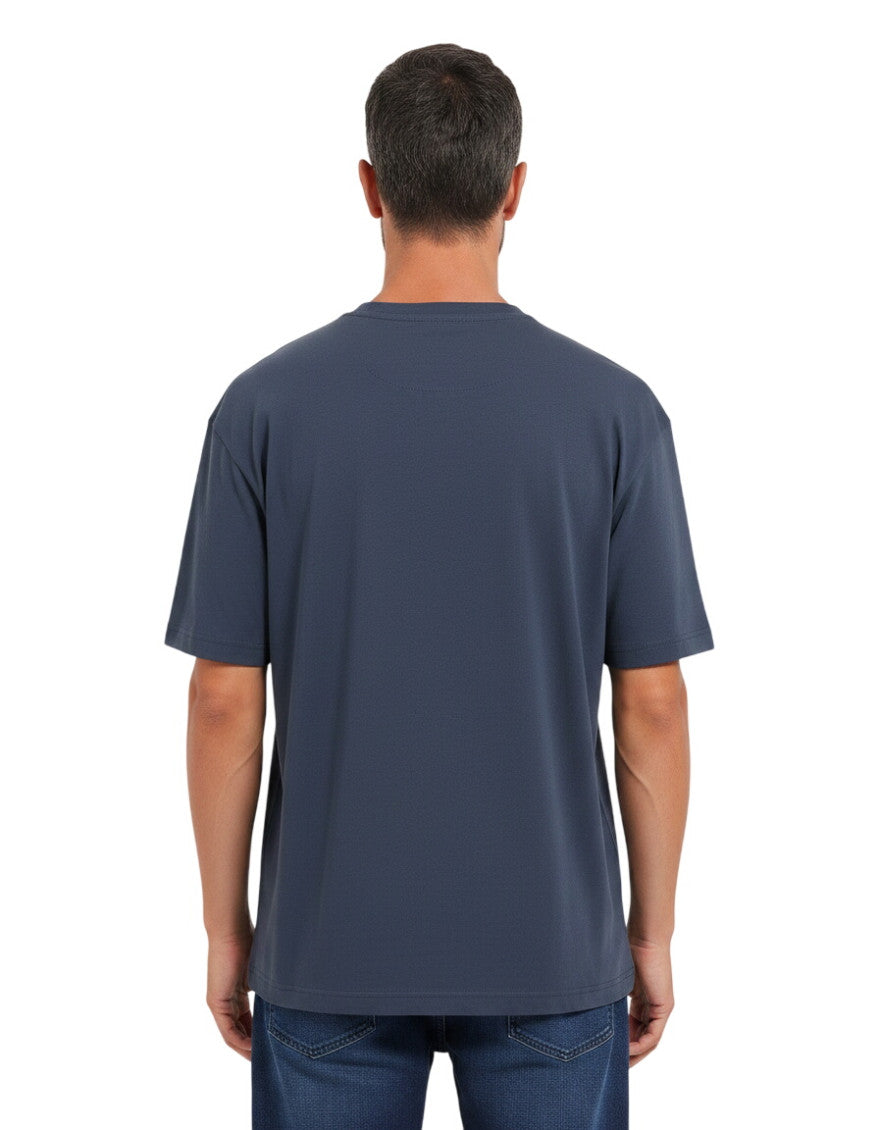 Blue Crew Neck T-Shirt 2