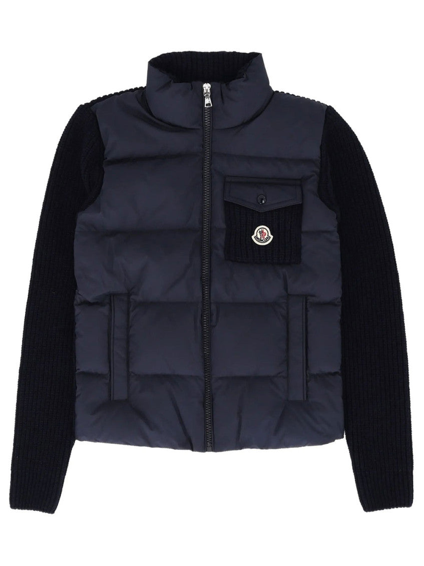 Boys Dark Blue Color Block Jacket 1