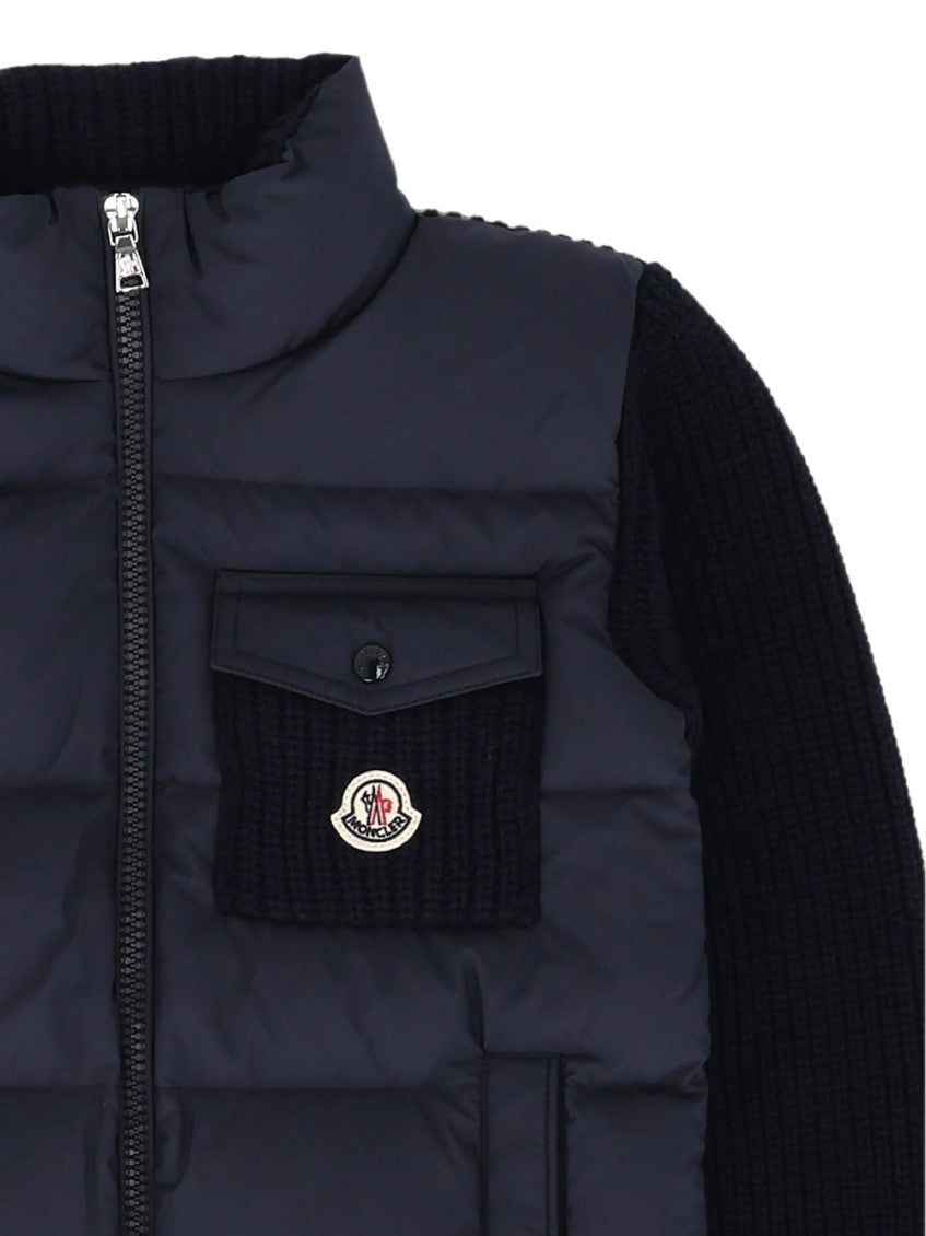 Boys Dark Blue Color Block Jacket 3