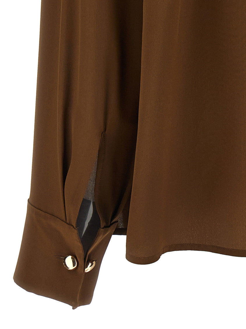 Brown Ruffle Round Neck Top 4