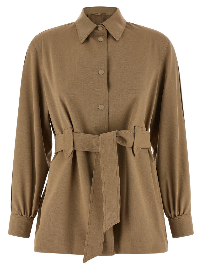 Beige Regular Solid Shirt 1