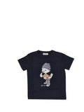 Kids Navy Blue Graphic T-Shirt 1