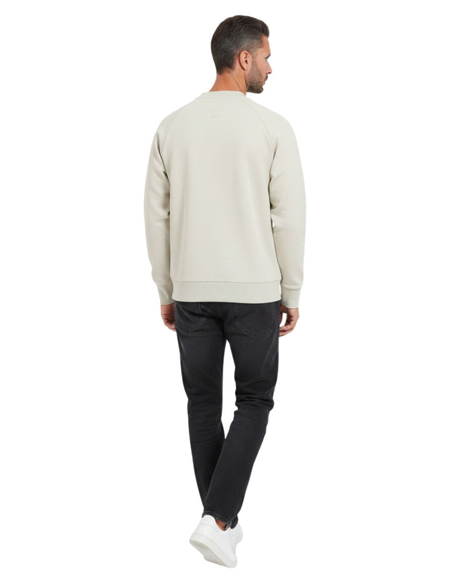 Beige Logo Crew Neck Sweatshirt 2