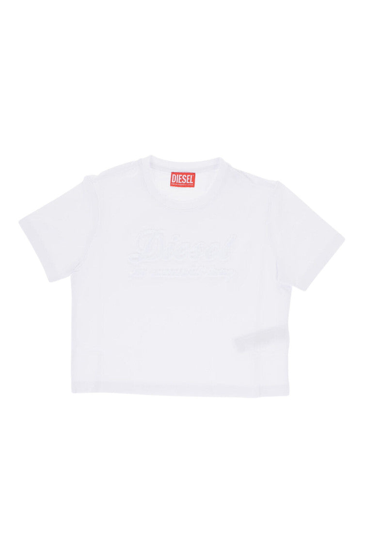 Girls White Logo T-Shirt 1