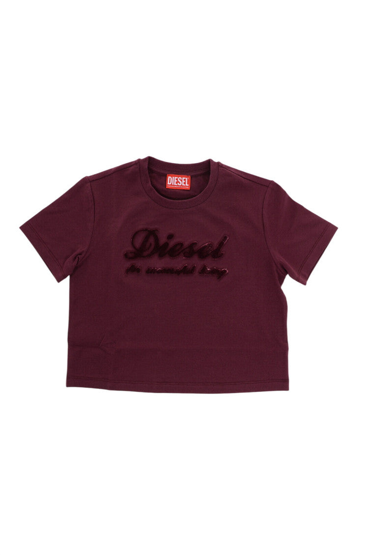 Girls Maroon Logo T-Shirt 1
