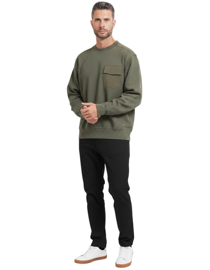 Green Crew Neck Sweatshirt 1