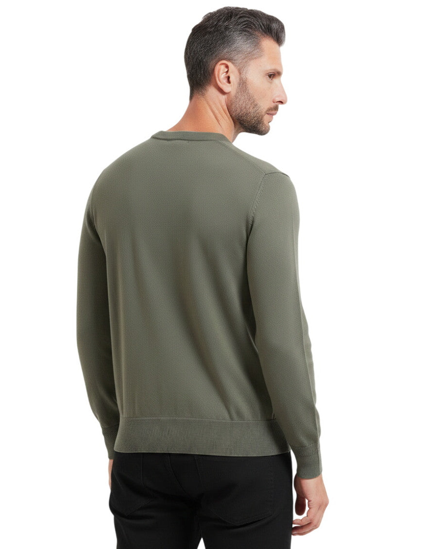 Green Crew Neck Sweater 2