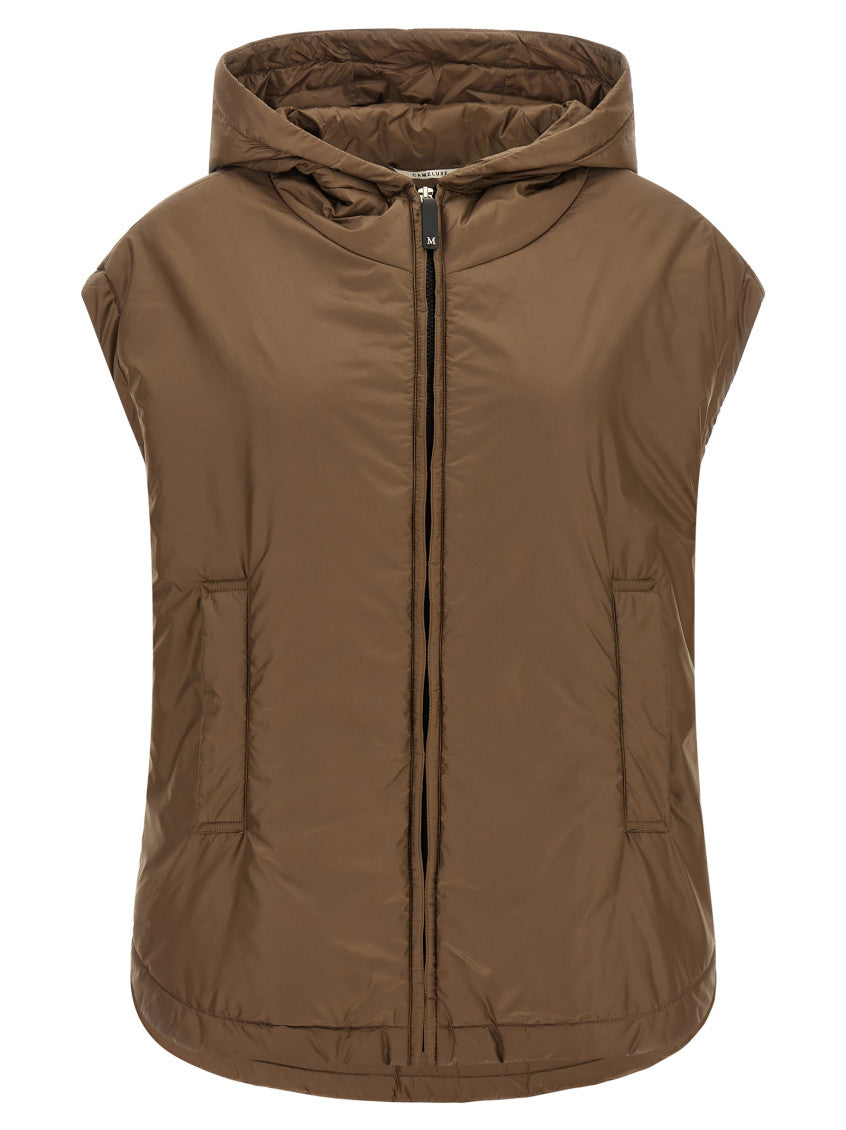 Brown Solid Hood Jacket 1