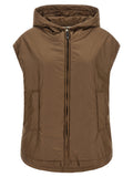 Brown Solid Hood Jacket 1