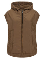 Brown Solid Hood Jacket 1
