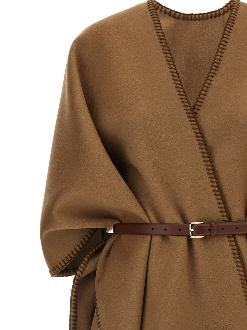 Beige V Neck Trench Coat 3