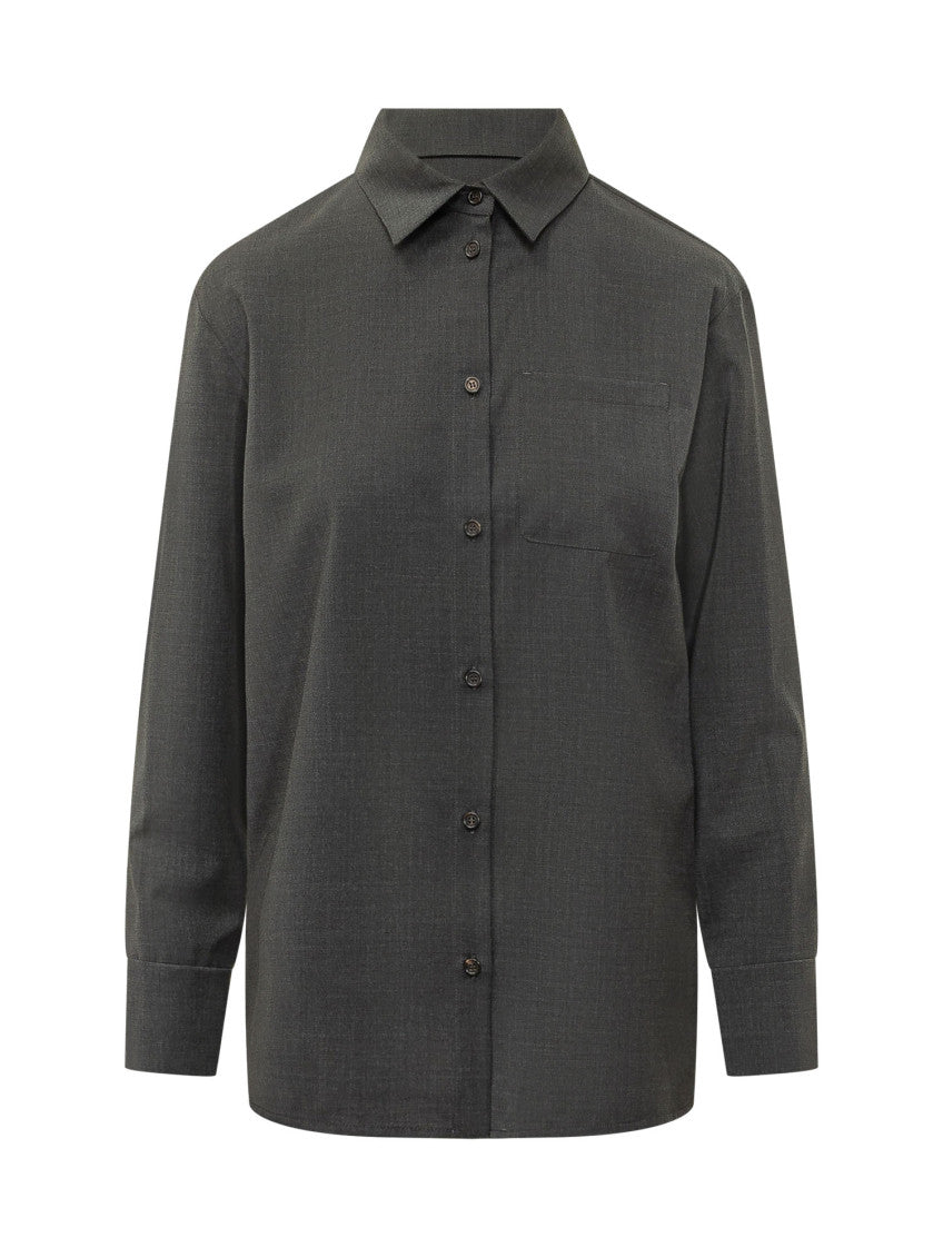Dark Grey Relaxed Solid Shirt 1