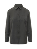 Dark Grey Relaxed Solid Shirt 1
