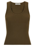 Green Knitted Scoop Neck Top 1