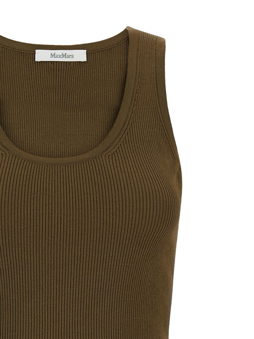 Green Knitted Scoop Neck Top 3