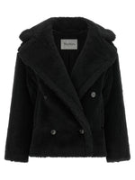 Black Peaked Lapel Trench Coat 1