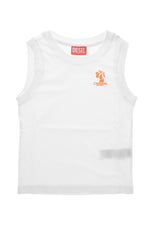 Girls White Logo Tank Top 1