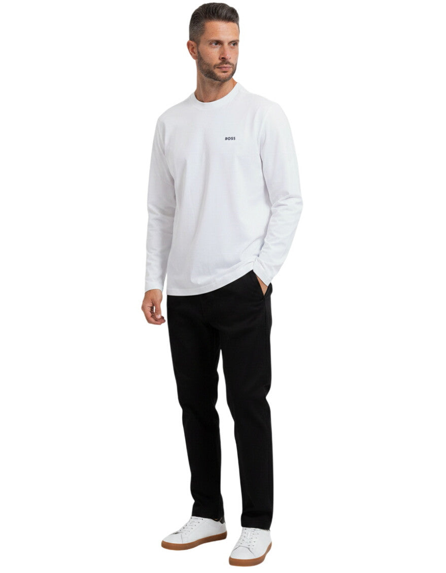 White Logo Crew Neck T-Shirt 1