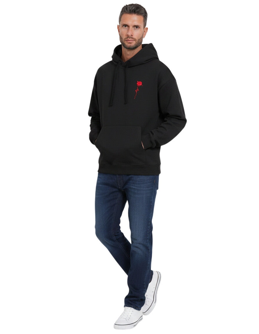 Black Graphic Print Hoodie 1