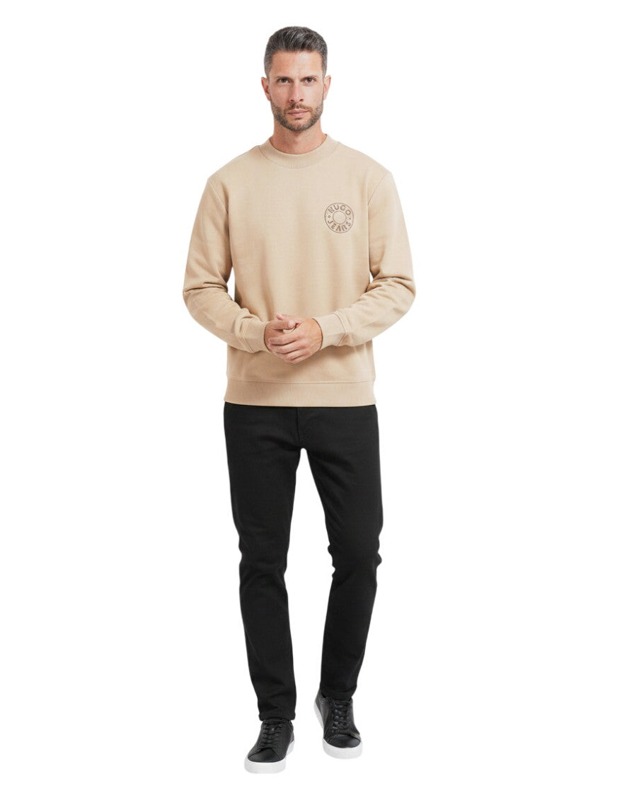 Beige Logo Crew Neck Sweatshirt 1