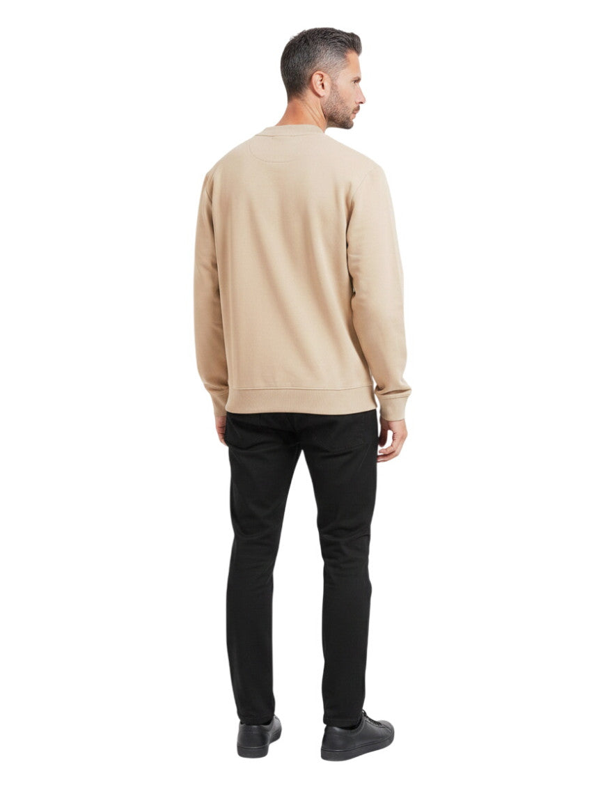Beige Logo Crew Neck Sweatshirt 2
